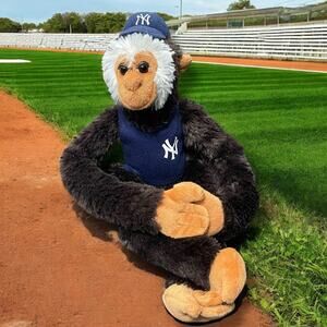 NY Yankees Plush Monkey 16" Steven Smith Twins Enterprise MLB Baseball Nursery